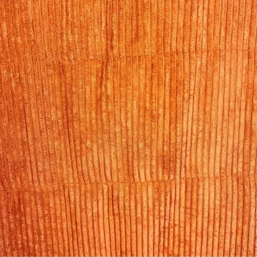 Staccato On the Go Corduroy Dark Orange Puffer Vest Zip Snap Front Size Small - Picture 5 of 13